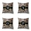 Polyester Pillow Case Decorative Leopard Print Home Furnishing 26 English Letter Printed Pillow Case