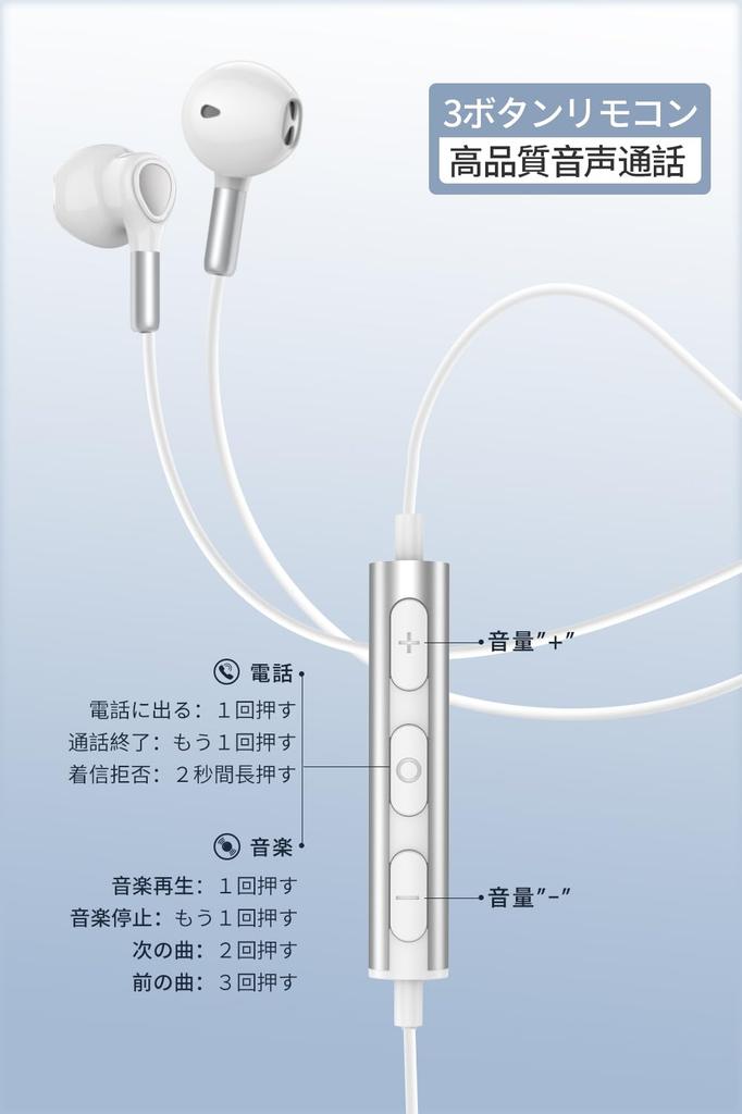 Lazata Kabelgebundene Robuste TPE CTIA Standard Stereo-Ohrhörer mit MEMS-Mikrofon [Verbessertes Modell] 3,5 mm Kopfhörer, Kabel, 4-polig Hochempfindlich [Weiß]
