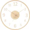 Solid Wood Transparent Glass Wall Clock Living Room Home Stylish Wall Light Luxury Nordic Creative Decoration Clock