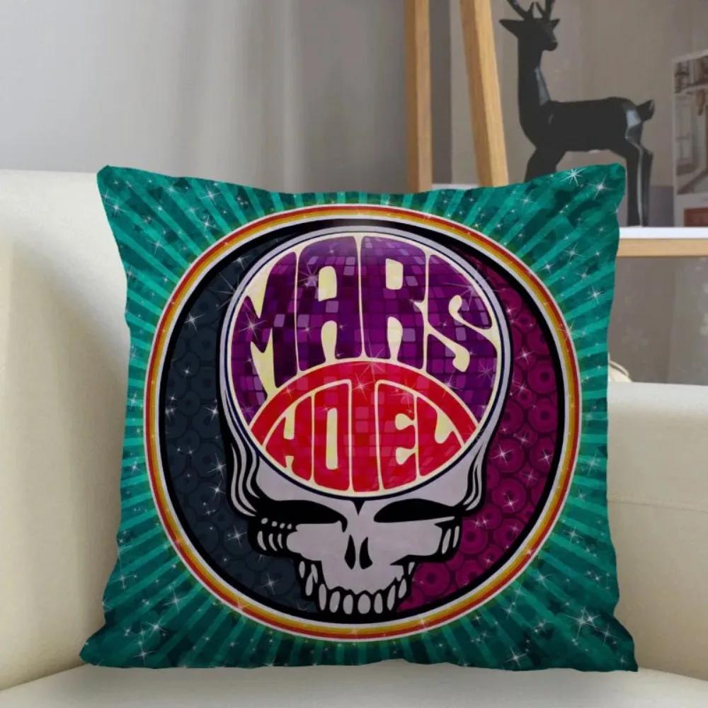 Poszewka na poduszkę Grateful Dead Dekoracja domu 45x45cm Zapinana na zamek kwadratowa poszewka na poduszkę Poszewka na poduszkę do rzucania