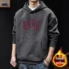 Men's Heavyweight Letter Print Hoodie - Autumn/Winter Thick Casual Jacket for Teens & Adults