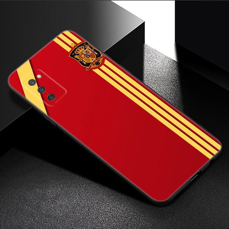 Spain National Flags Phone Case For Samsung Galaxy A01 A03 Core A04 E A02 A05 A10 A20 A21 A30 A50 S A6 A8 + A7 2018 Black Cover