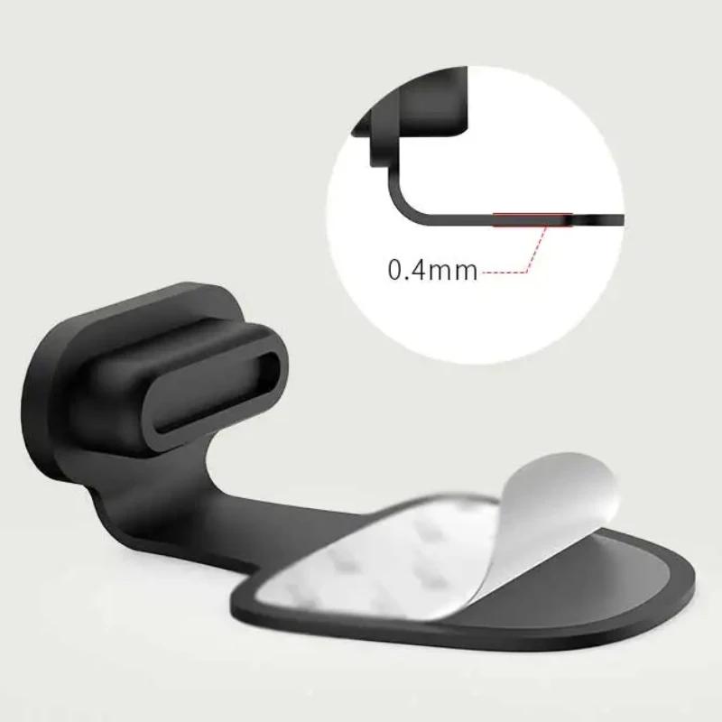 USB C Anti-Lost Dust Plug Silicone Detachable Adhesive Charge Port Protector Cover Dustplug for Samsung Google Pixel Accessories