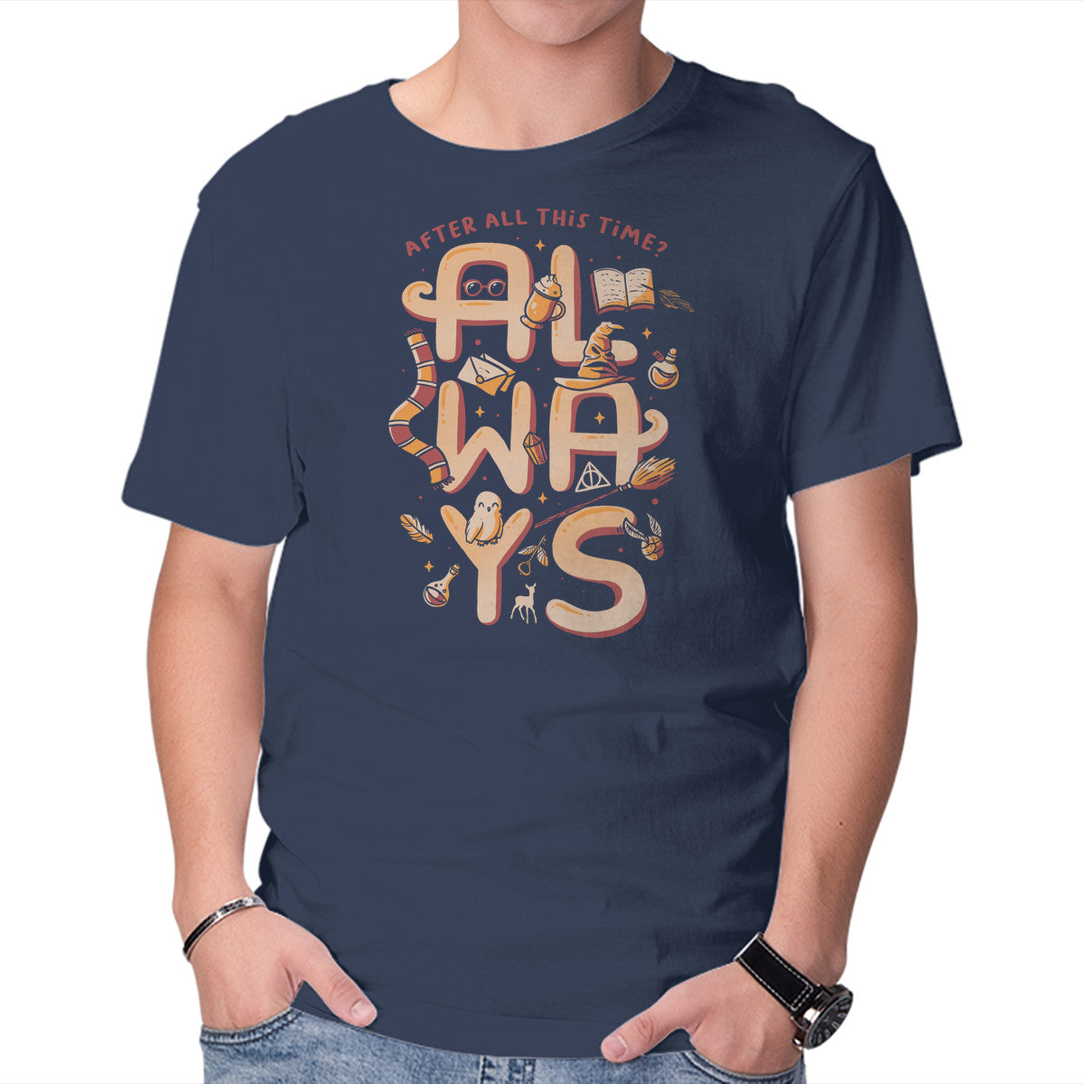 Unisex Crew Neck T-Shirt Always Graphic Short Sleeve Casual Tee XXXXL
