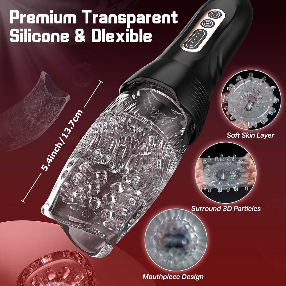 Automatyczny Masturbator Męski, Zabawka Seksualna dla Mężczyzn Sterowana Aplikacją, 5 Trybów Ruchów Posuwistych i Rotacyjnych oraz 10 Trybów Wibracji, Zabawki dla Dorosłych, Zabawki Seksualne dla Mężczyzn