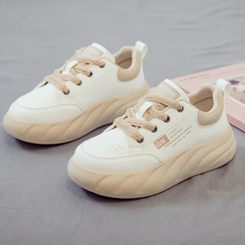 Spring versatile new little white shoes women's shoes thick-soled heightening board shoes soft-soled casual shoes mother breathable