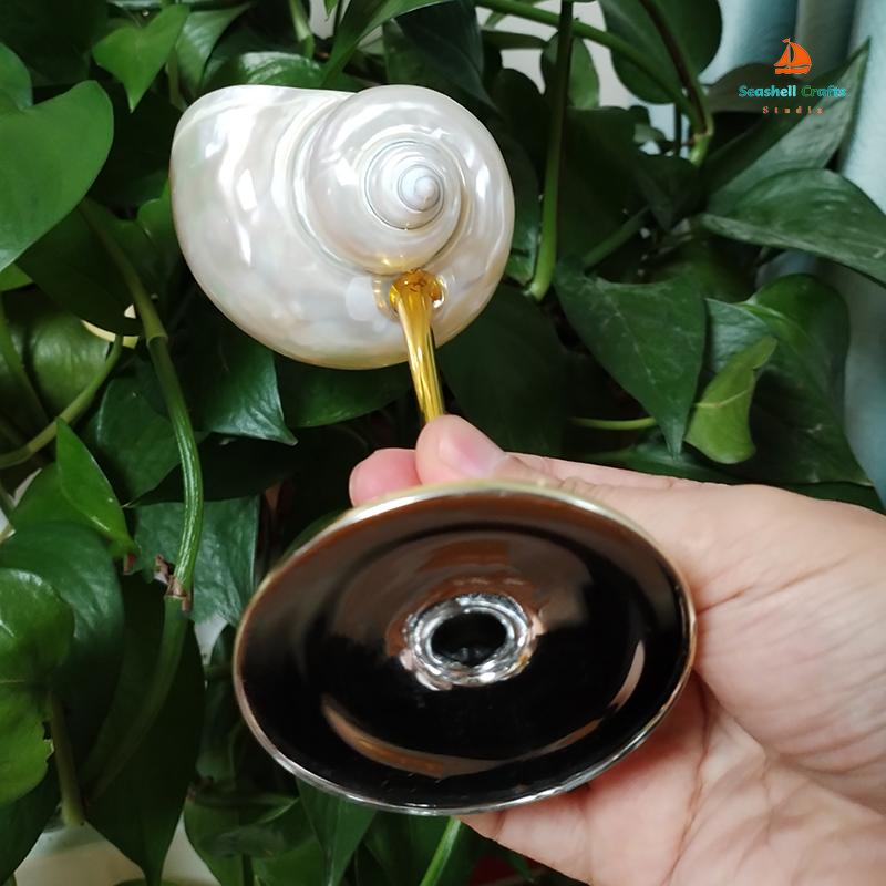 Originality Conch Wine Glass Goblet Handmade Banquet Natural Metal Glass Polishing Decoration Ornament Gift For Bar