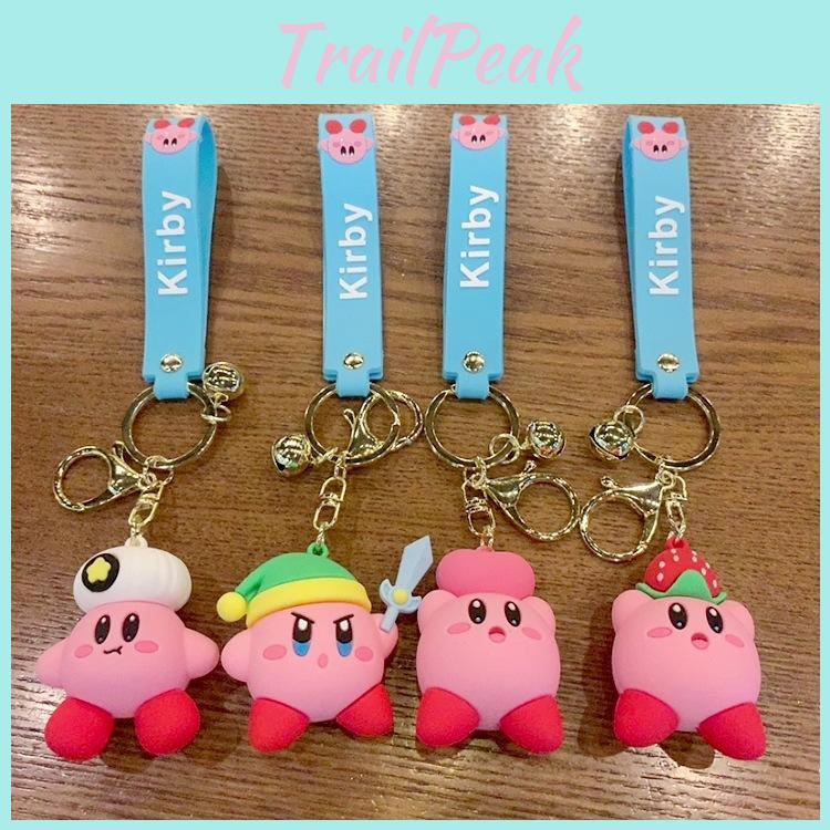 Delightful Star Kirby Keychain Charm Soft Silicone Material In Various Styles