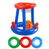 1 Set of Inflatable Basketball Rings Game with Throwing Rings (random Color) Suitable for Swimming Pool Party Sports