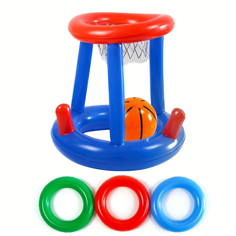 1 Set of Inflatable Basketball Rings Game with Throwing Rings (random Color) Suitable for Swimming Pool Party Sports