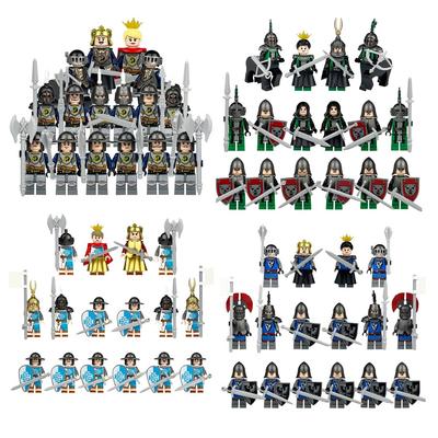 Bausteine Minifiguren Mittelalterliche Kriegsführung Epische Schlacht Antikes Rom Soldatenkutsche Streitwagen Kriegspferd Spielzeug für Kinder