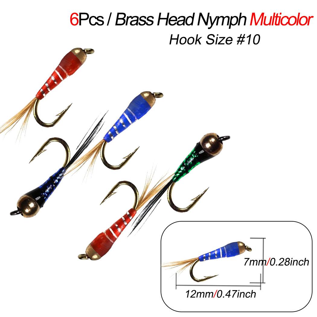 6 шт. 4 разных стиля сухая мушка для ловли форели искусственная приманка для ловли — фото 15