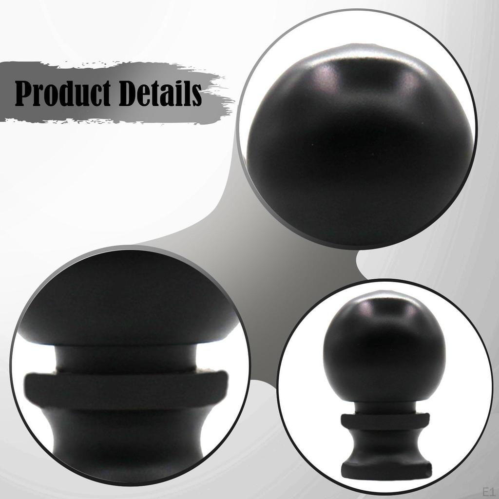 3 Lamp Finials with Thread, Replacement Metal Knob, Spherical Knob for DIY, Lampshade Nut,