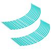 16pcs Bike Motorcycle 16-18inch Reflective Wheel Strip Stickers Decoration Accessory(Blue)