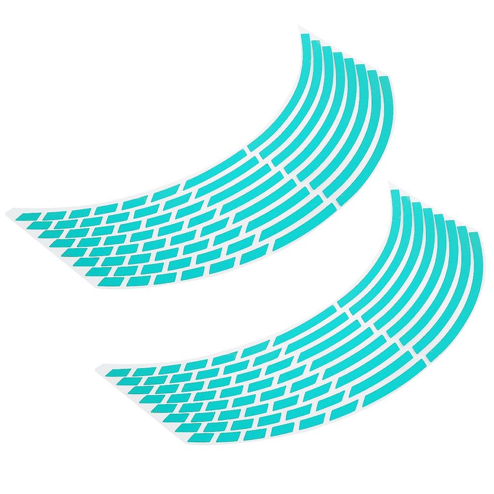 16pcs Bike Motorcycle 16-18inch Reflective Wheel Strip Stickers Decoration Accessory(Blue)