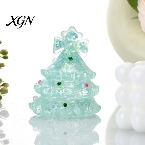 Relaxation Toys for Travel Christmas Tree Stress Ball, Soft TPR Squeeze Toy Relief, Glow Relief Adults in Dark Hand Fidget Sensory Toy, Holiday