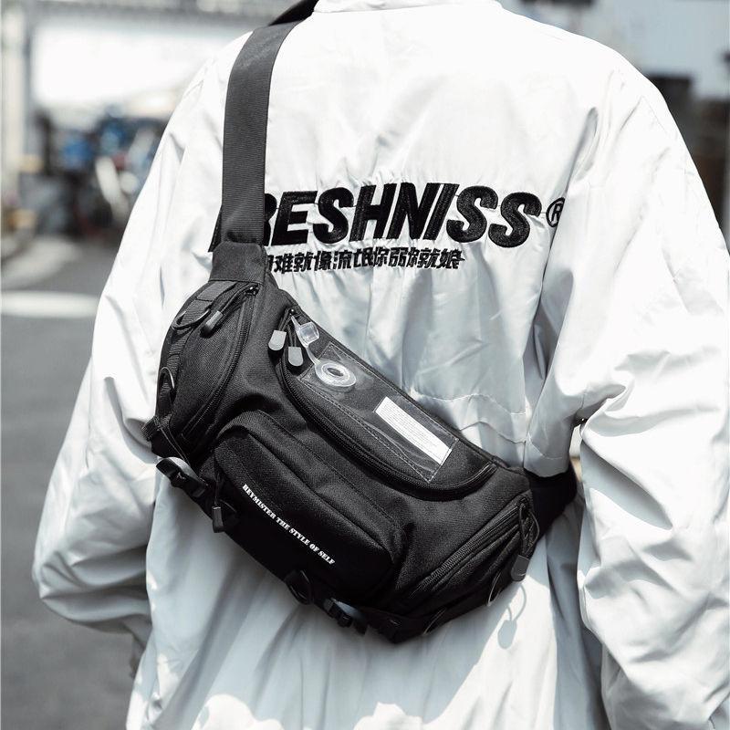 Японская нагрудная сумка мужская модная брендовая рабочая функциональная персонализированная сумка-мессенджер на плечо универсальная повседневная спортивная наплечная сумка поясная сумка