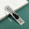 Artistic Stainless Steel Wizard Bookmark - Engraved Metal Design for Christmas Gifts