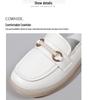 Damen Loafer im koreanischen Stil aus weichem Leder mit Metallschnalle - Herbst/Winter Lässige vielseitige Schuhe