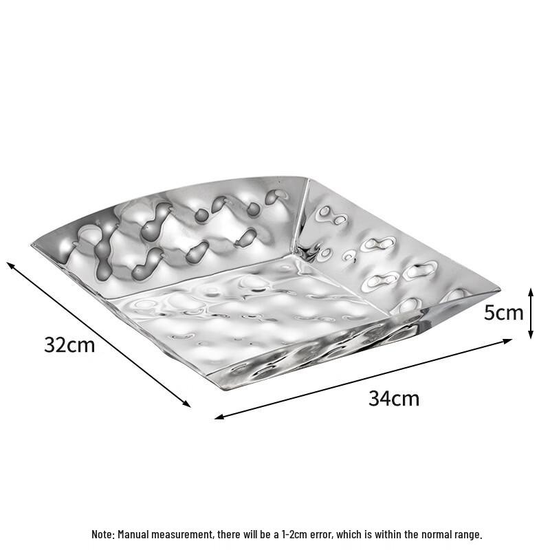 Handun Hammered Stainless Steel Fruit & Snack Dish