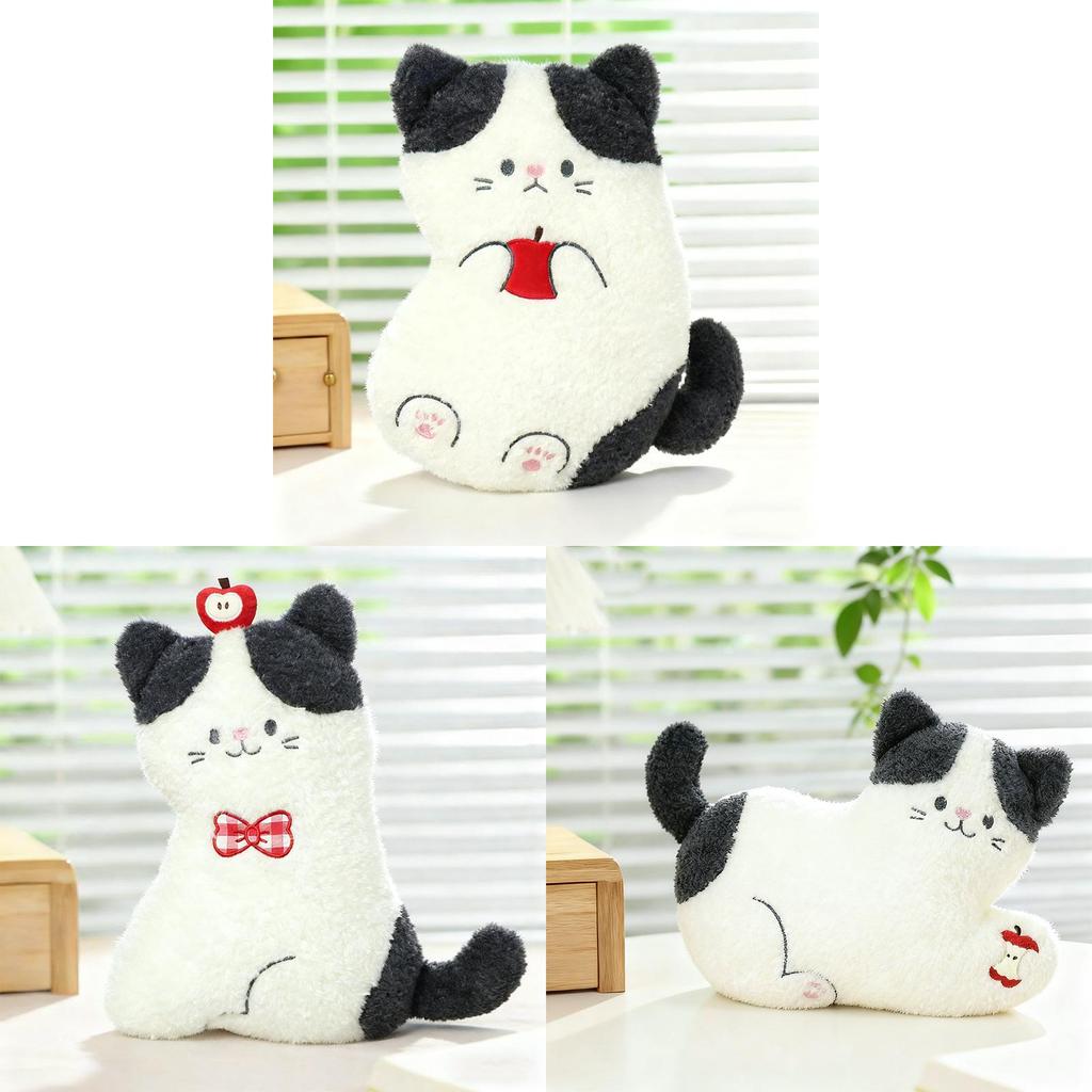 Plush Cat Toy With Apple Design For Girls And Boys Perfect For Sleep And Relaxation