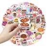 Cute Cartoon Dessert-Themed Decorative Stickers: 50 Sheets for Planners, Laptops & DIY Projects