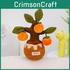 Simulated Potted Persimmon Tree Maple Leaf Plush Toy With Super Soft Polyester Fill For Kids And Gifts