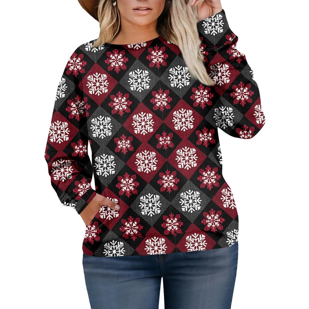 Christmas Sweatshirts For Women Sweater Cute Shirt Fall Pullover Top