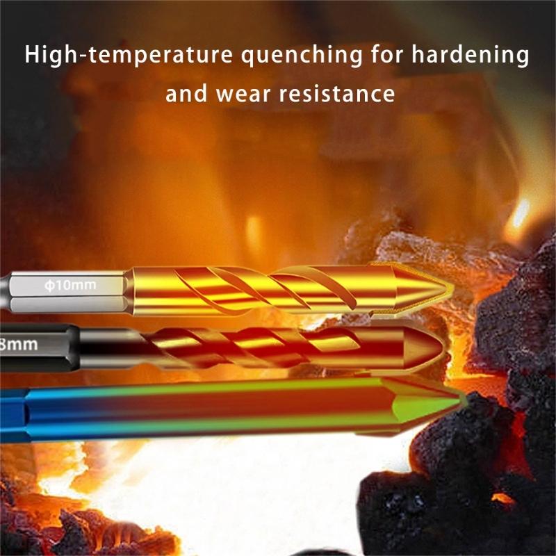 High Hardness Eccentric Drill Bit for Ceramic Glass Tiles Dry Drilling Applications Ergonomic Handle Alloy Construction