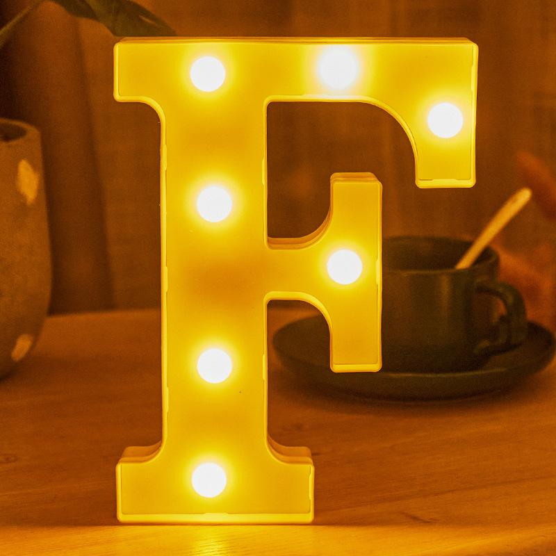 LED 21cm Warm Light Alphabet 0-9 Letters for Wedding Party Home Decor