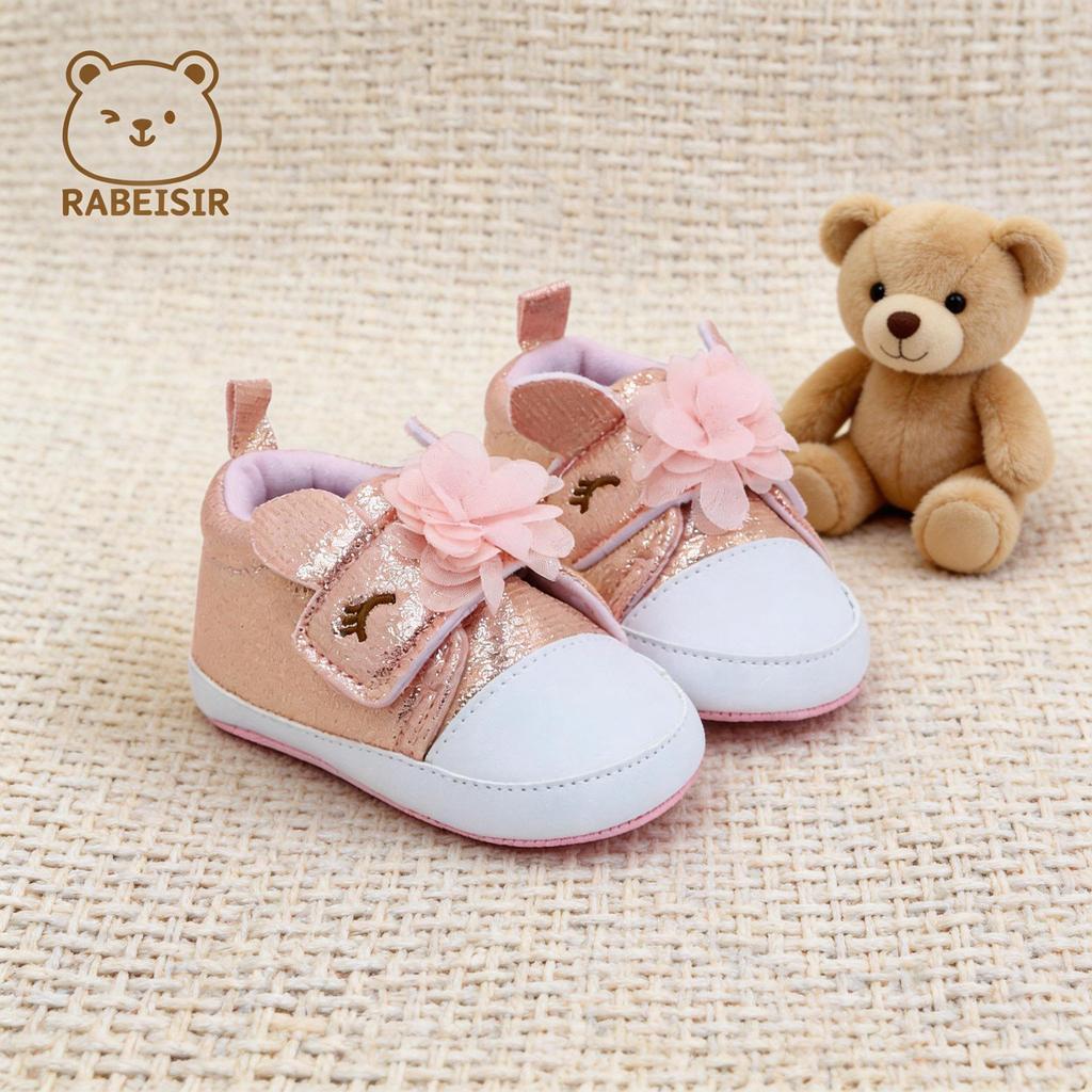 Anti-Slip Breathable Infant Canvas Pre-Walker Baby Shoes (0-18 Months)