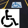 Handicap Parking Stencil Handicap Paint Template Weather-Resistant High-Visibility Pavement Marking Signs For Disabled Road