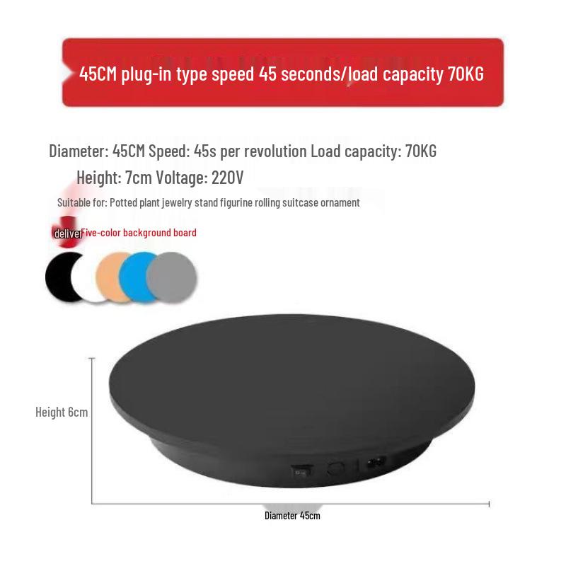 Electric Rotating Display Stand with Remote Control for Photography & Live Streaming