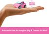barbie Mini Barbie Land Convertible with 1 Micro Doll Pretend Ages 6 and HYF42 Doll, Dress-up House, Play, Convertible, Up, Pink,