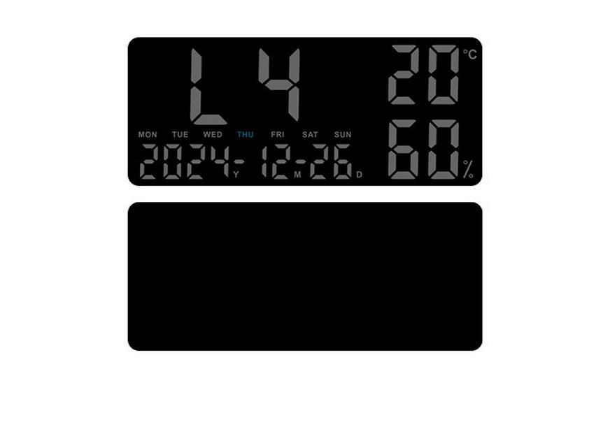 GH9002 Multi-functional Wall Clock: Large Font, Night Light, Temperature & Humidity Display, Multiple Alarms