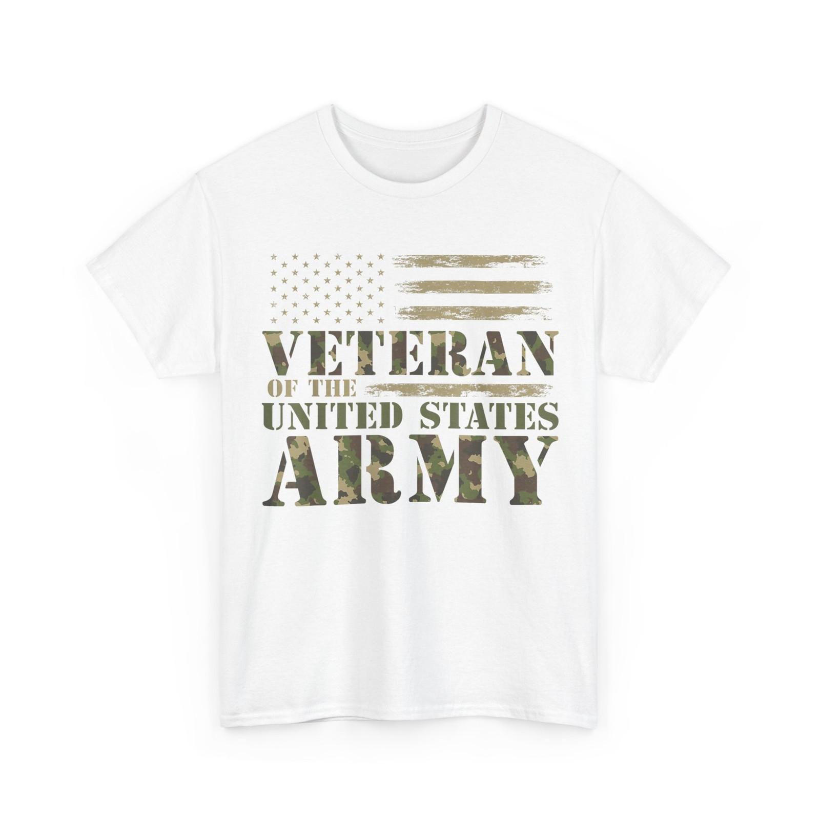Veteran Of The United States Army Camouflage US Flag Veteran T-Shirt S