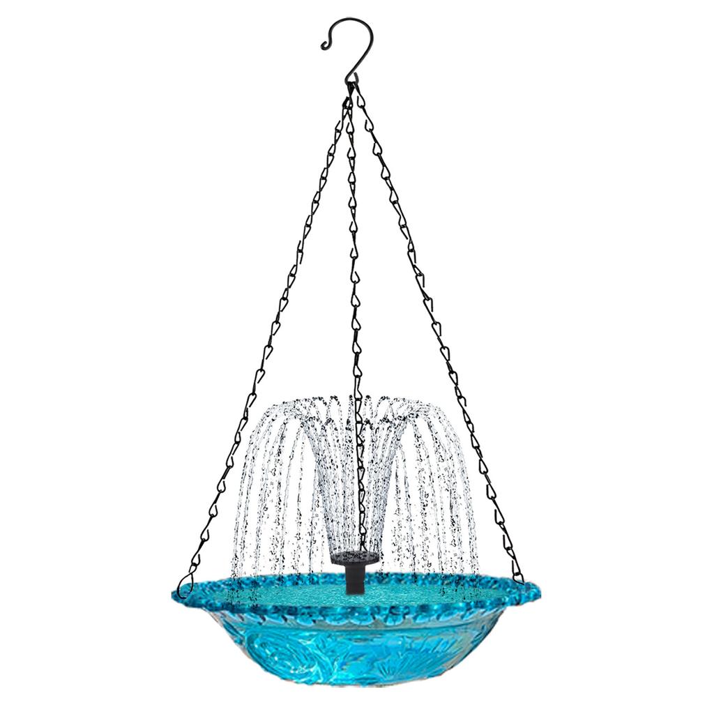 Hanging Dish Flower Bird Bath Feeder Water Fountain for Garden Balcony Outdoor Decors Floral Bird Feeding Station
