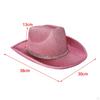 Glitter Cowboy Hat Cowgirl Sun for Nightclub Party Accessory Fancy Dress