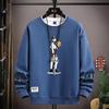 Men's Spring Fashion Casual Printed Round Neck Sweatshirt