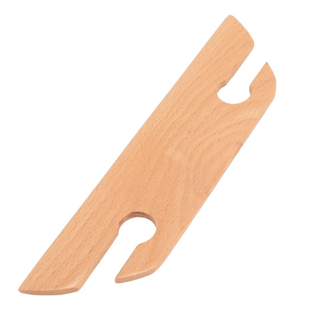 2Pcs Beveled Edge Knitting Loom Tools Wooden Hand Loom Stick Weaving Shuttles For Table Looms