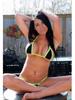 Sultry Three-Piece Lingerie Set: Mini Bikini Bra, Panties, and Thong.