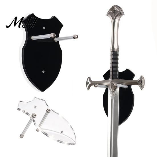 Acrylic Swords Rack for Collection Wall Mount Rack, Vertical Space Saving Holder, Easy Hanging Longswords Installation Axes Display Stand