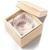Crystal Rock Glass, Whiskey Glass, Hand-Engraved, 260ml, Thick Base Design, Wooden Box, Gift Set