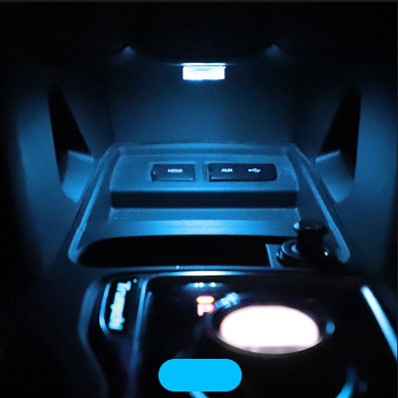 Mini Car LED Touch Switch Light Auto Wireless Ambient Lamp Portable Night Reading Light Car Roof Bulb Car Interior Light 1/2Pcs