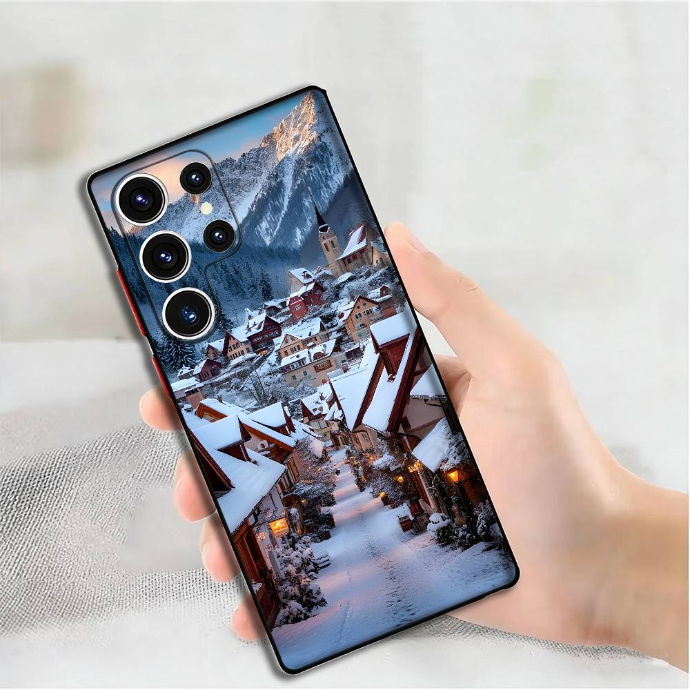 Schöne isländische Landschaft Handyhülle für Samsung S24,25,23,22,21,20 Plus Ultra 5G Lite Stoßfeste Hülle