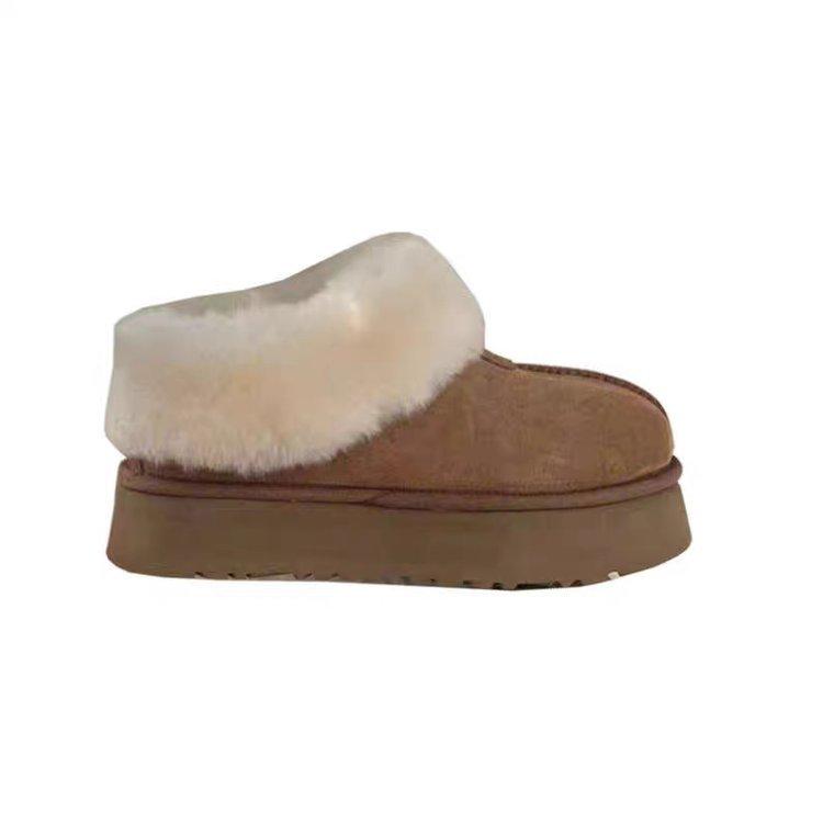 Sheepskin and Fur Integrated Snow Boots Women's Winter 2025 New Non-slip Warm Flat Mini Short Boots and Bare Boots Cotton Shoes