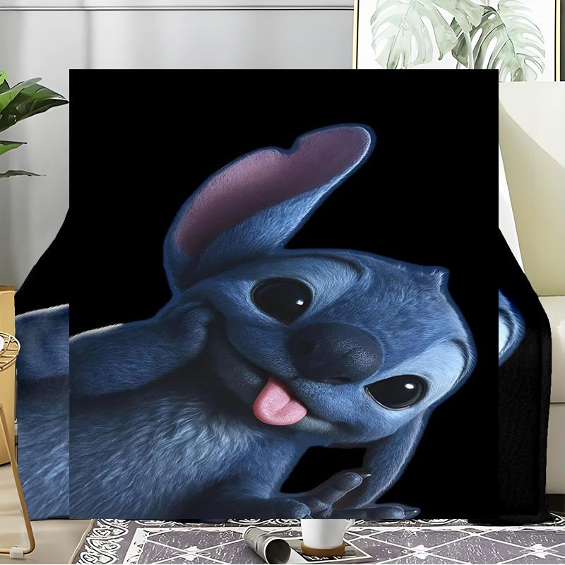 Energetic Alien Character  Blanket Flannel Throw for Sofa, Indoor, Camping, Living Room, Office, Chair, And Bed Soft Birthday Gift