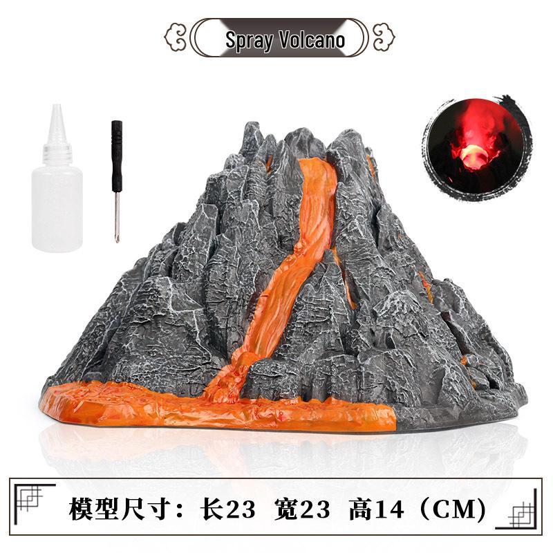 Kids' Volcano Model with Dinosaurs & Animal Scene – Sandbox, Fish Tank, or Desk Decoration