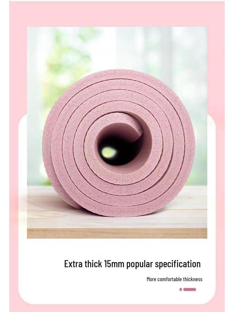 Thickened Non-Slip Yoga Mat for Beginners - Extended Size for Men and Women
