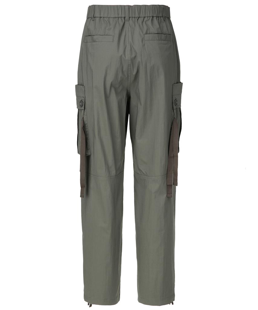 IL CORSO [Dry Cool] One-Pleat Cargo Parachute Pants Grayish Khaki Iepa5E008K5